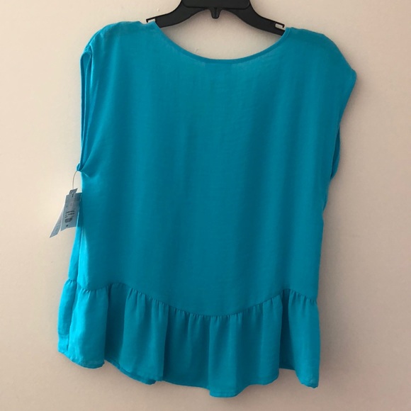 Liz Claiborne Blue Top Size S New - Picture 2 of 3